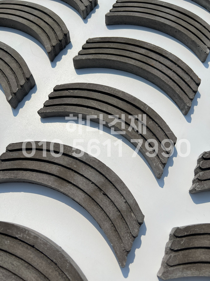 곡선와편 골지타일 U와편 / 하다건재 전통담장타일 와편타일