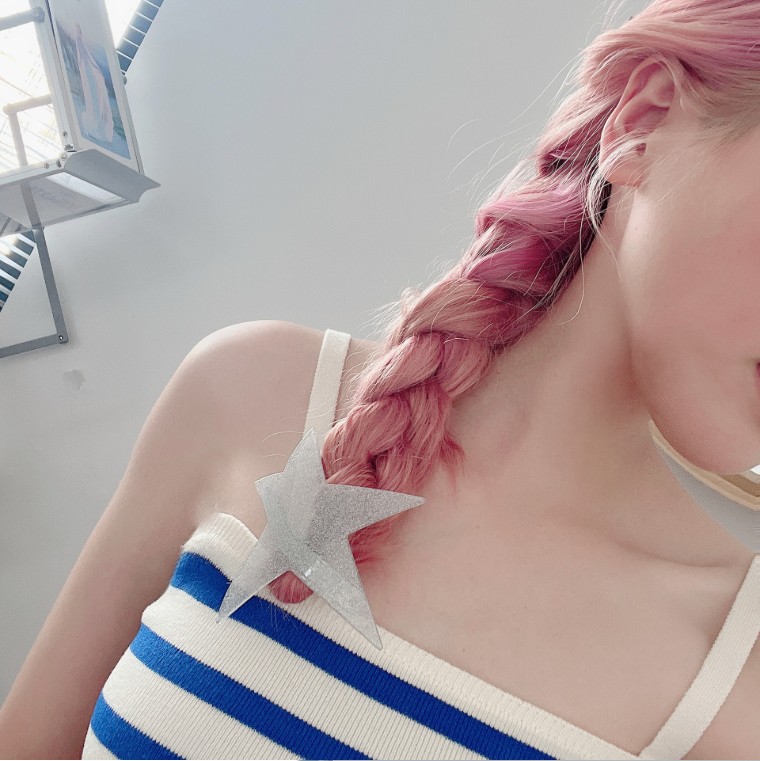 별 포인트 자동핀 반머리 헤어핀 - 상세 이미지 3