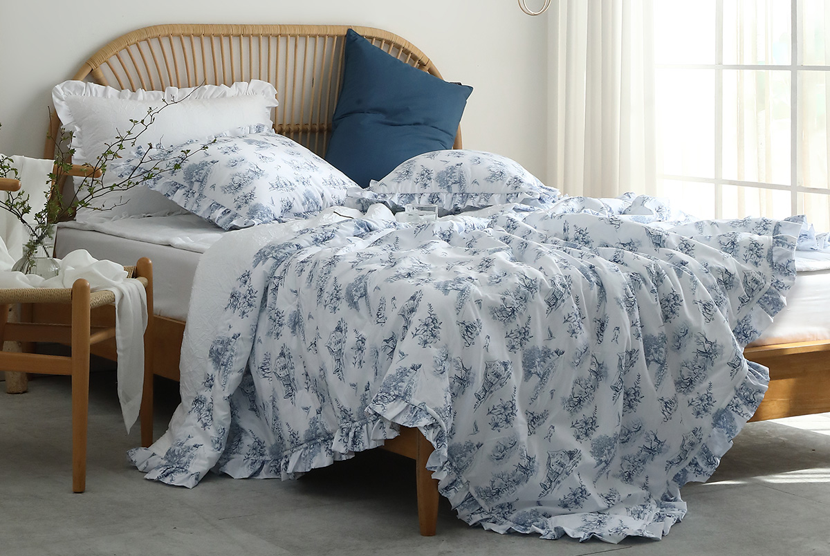 엠시베딩 간절기이불 뜨왈 구름 알러지케어 프릴 이불 SS