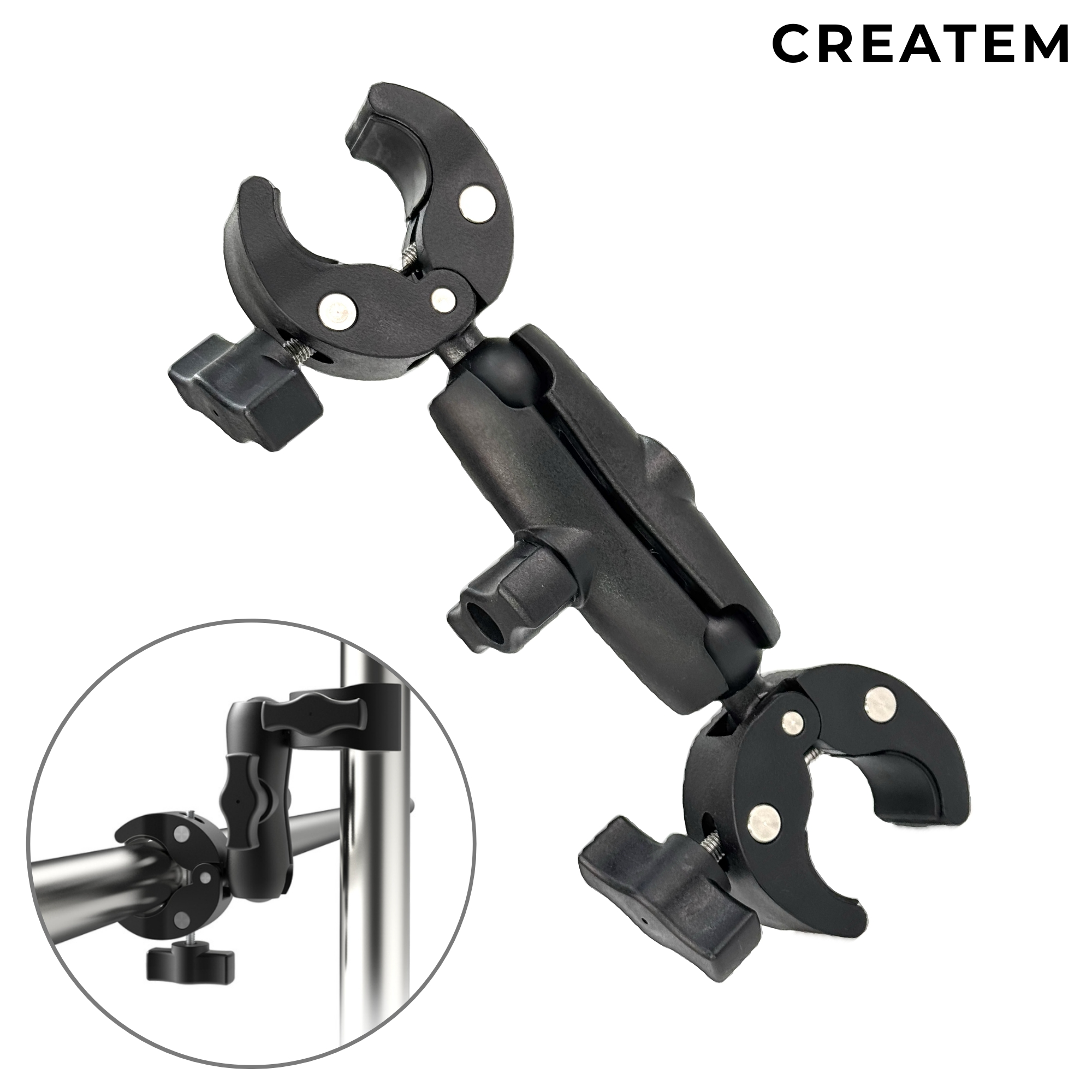 터프 듀얼볼헤드 더블 클램프 - 카메라 듀얼 슈퍼클램프 / 삼각대 우산거치대