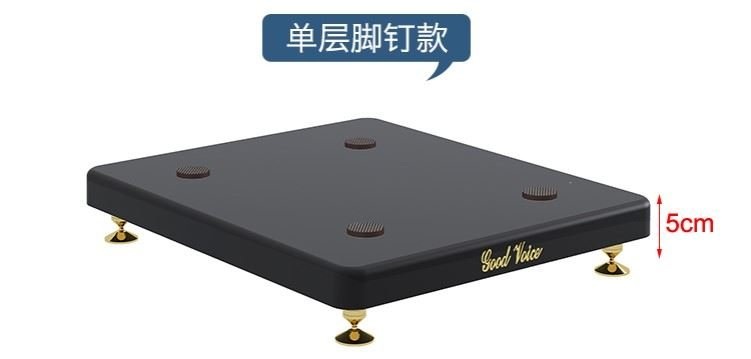 우퍼받침대 스피커 트레이 이동식 바퀴 오디오랙 책상 제트 싱글레이어20x25+볼드풋네일매트블랙원 - 상세 이미지 4