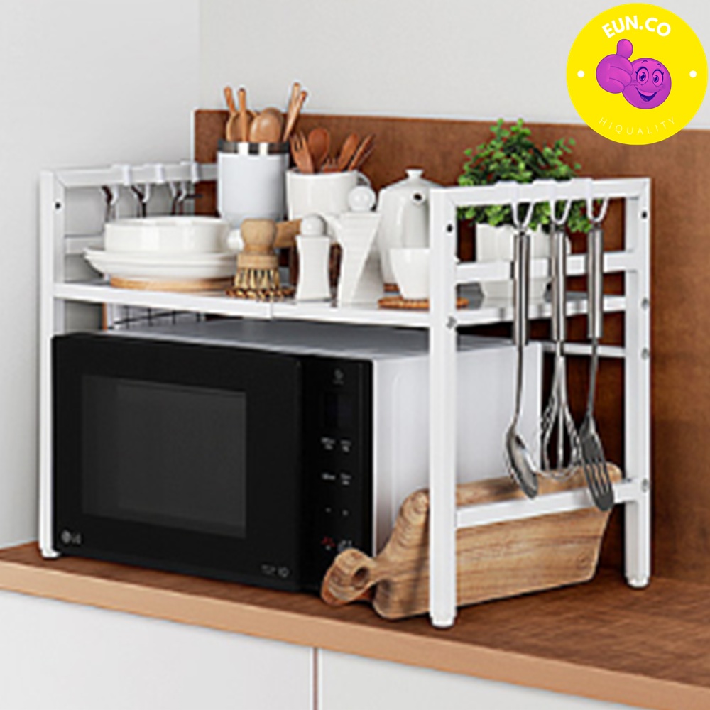 전자레인지 선반 화이트 블랙 철제 수납장 다이 정리대