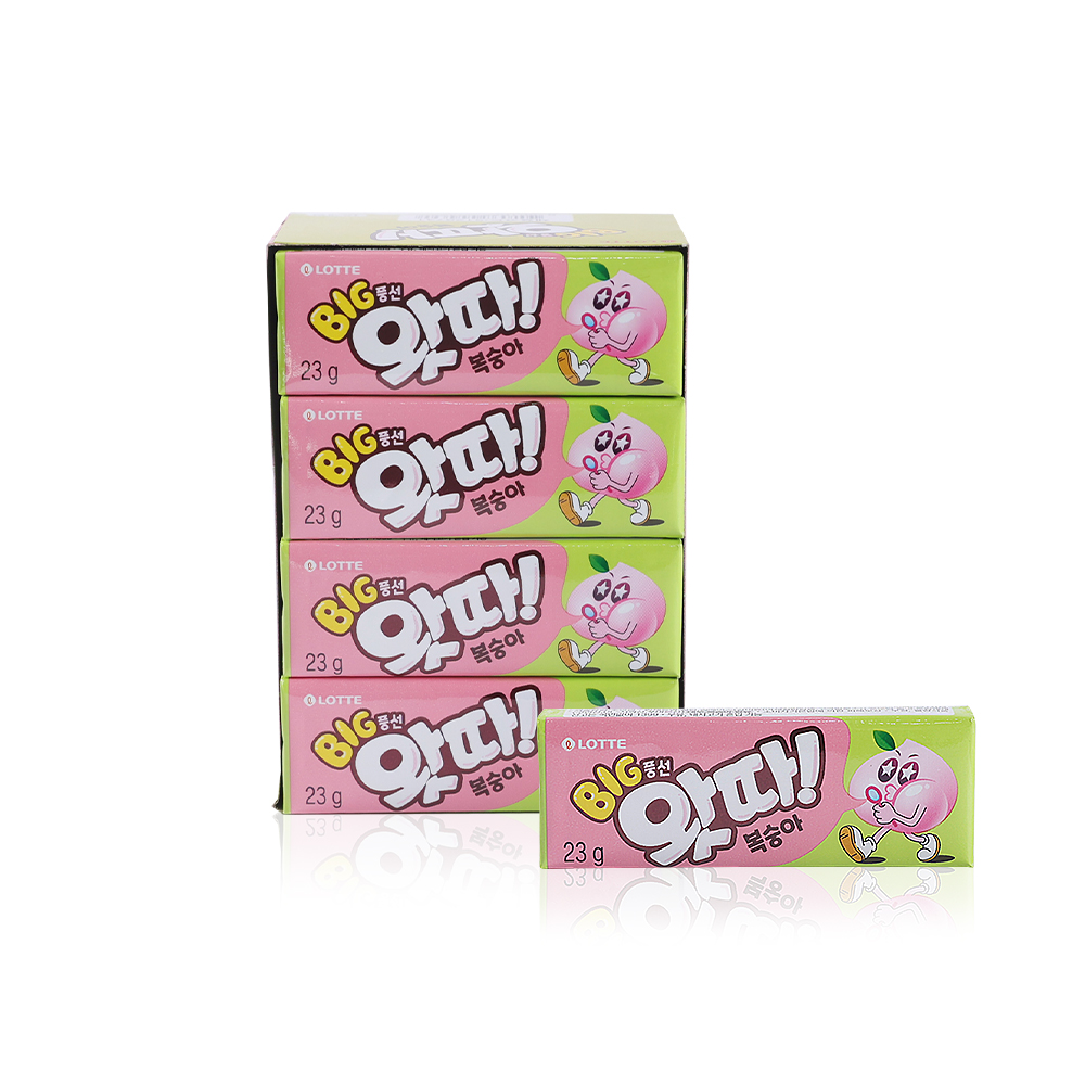 롯데 왓따 복숭아 23g 16입 - 상품 이미지