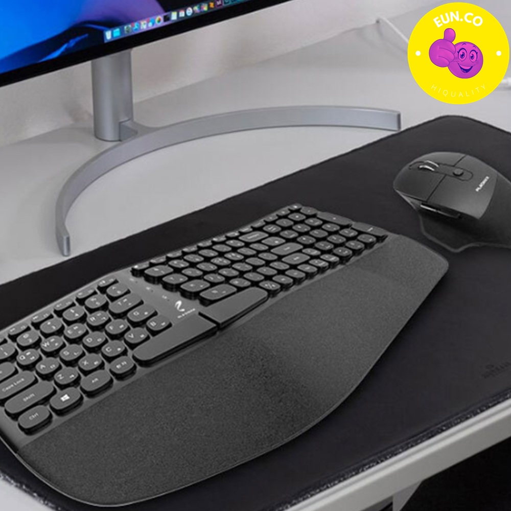 인체공학 무선 키보드 마우스 세트 곡선형