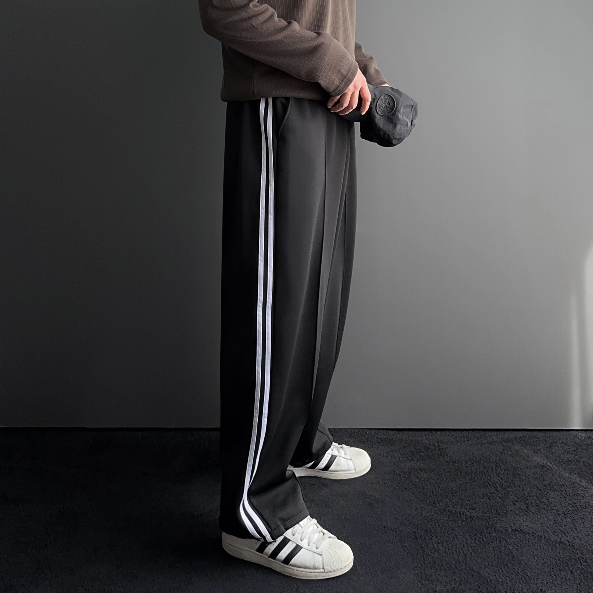 남자트랙팬츠 남자와이드트레이닝팬츠 통큰바지 - 상세 이미지 3