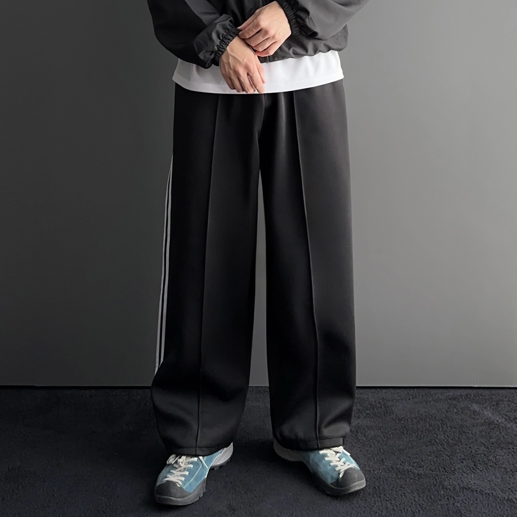 남자트랙팬츠 남자와이드트레이닝팬츠 통큰바지 - 상세 이미지 2