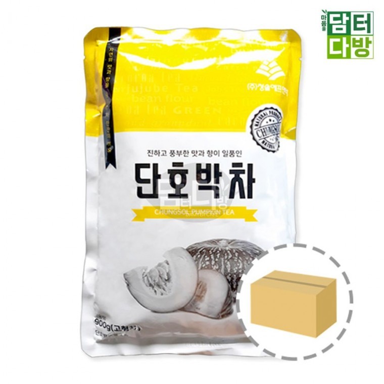 자판기용단호박차 탕비실 청솔 식당 자판기맛 1BOX(12개입) 자판기용차단호박차900G단호박차대용량 900G : 구래고래