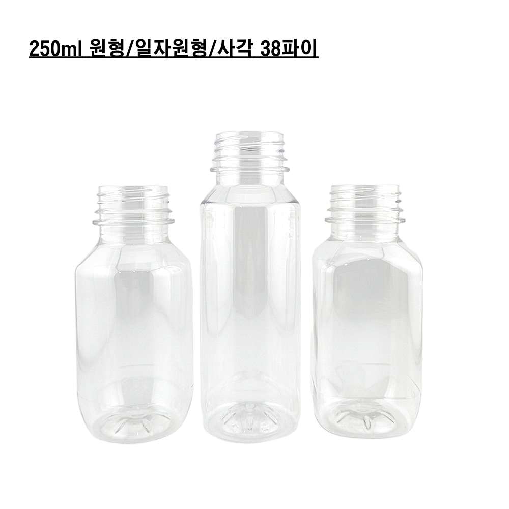 (100개) 250ml 플라스틱병 일회용 투명 페트병 PET병 콜드브루 식혜 미니 공병 - 상세 이미지 3