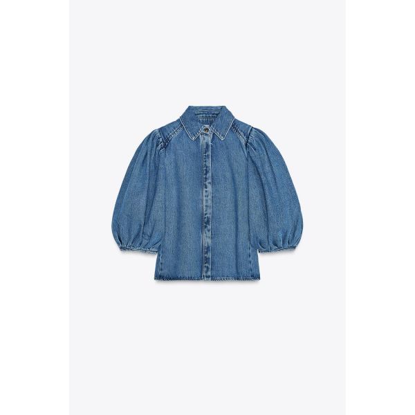 [국내] 자라 ZARA ZW COLLECTION 데님 블라우스 - 블루 5216/053/400 5346996 : 정품 백화점