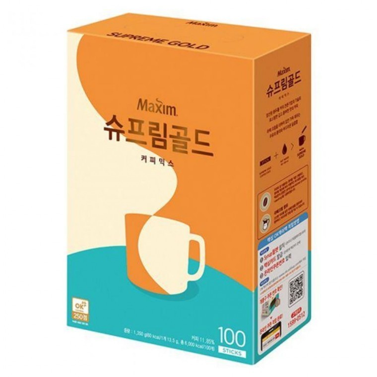 오예 동서 맥심 수프림골드 커피믹스 100T : 오예 스토어