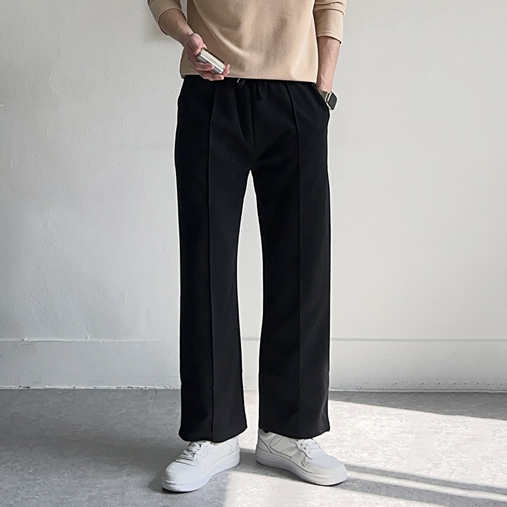 남자 와이드팬츠 트레이닝 밴딩 팬츠 남자 면 바지 - 상품 이미지