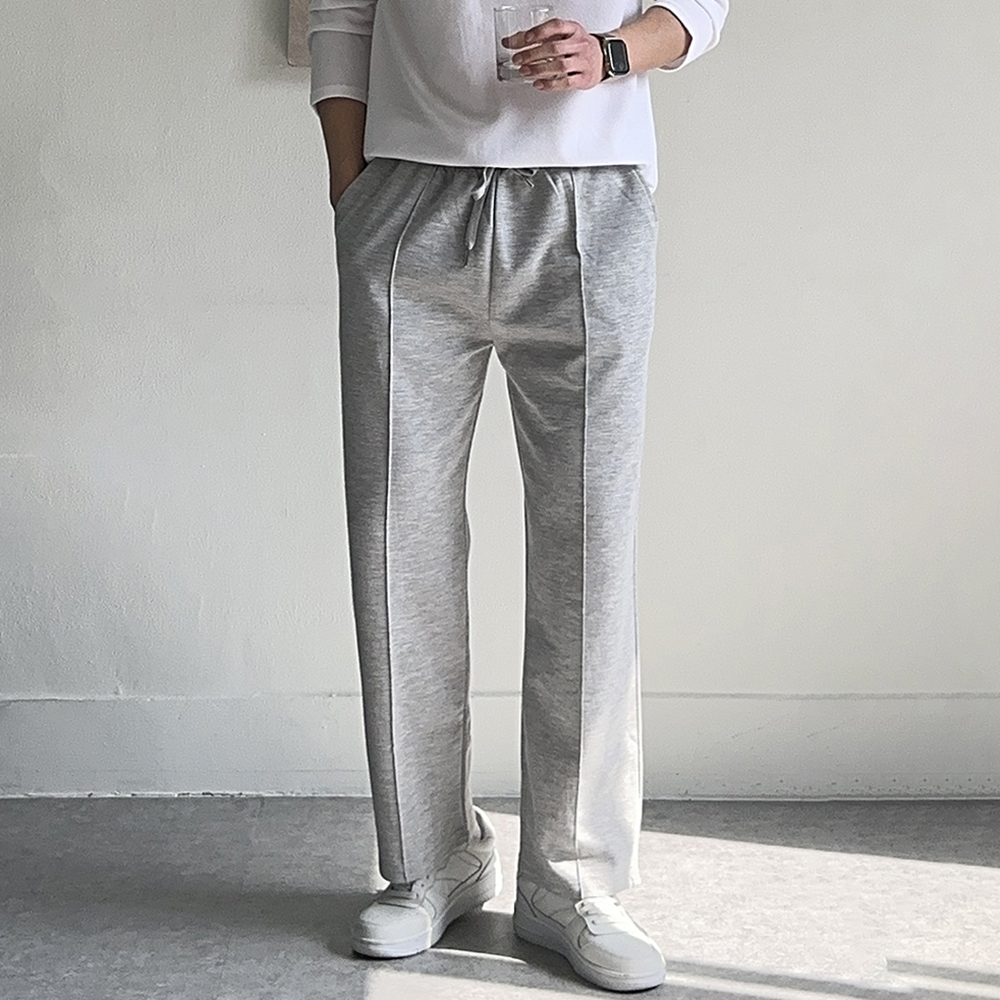 남자 와이드팬츠 트레이닝 밴딩 팬츠 남자 면 바지 - 상세 이미지 2