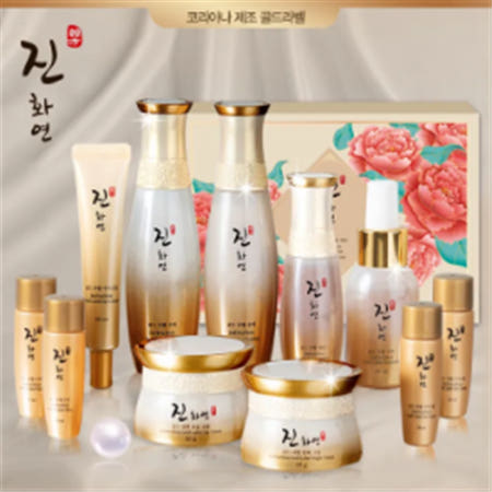 [선물하기] 코리아나 한방 진화연 골드라벨세트(본품7종+여행용4종)+쇼핑백 /주름개선 기능성화장품