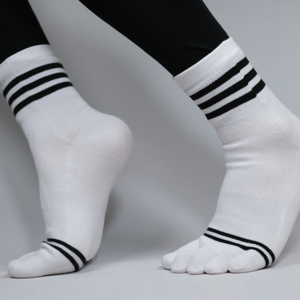 삼선 런닝 스포츠 남자 두꺼운 발가락양말 중목 5켤레 세트