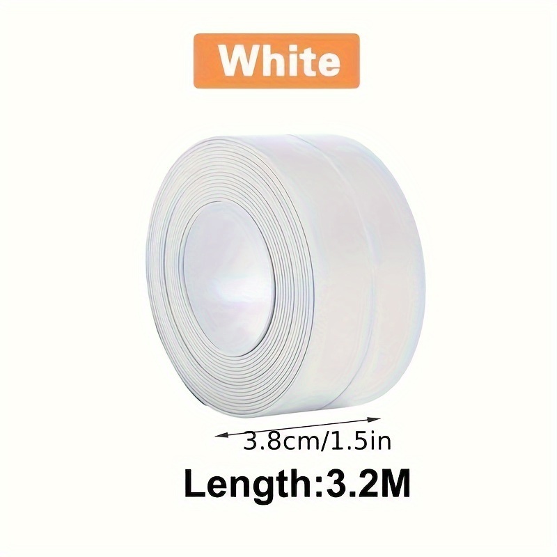 초강력 접착 방수 씰링 테이프 곰팡이 방지 주방 욕실 싱크대 욕조 틈새용 쉬운 설치 3.81cm x 250cm - 상세 이미지 4