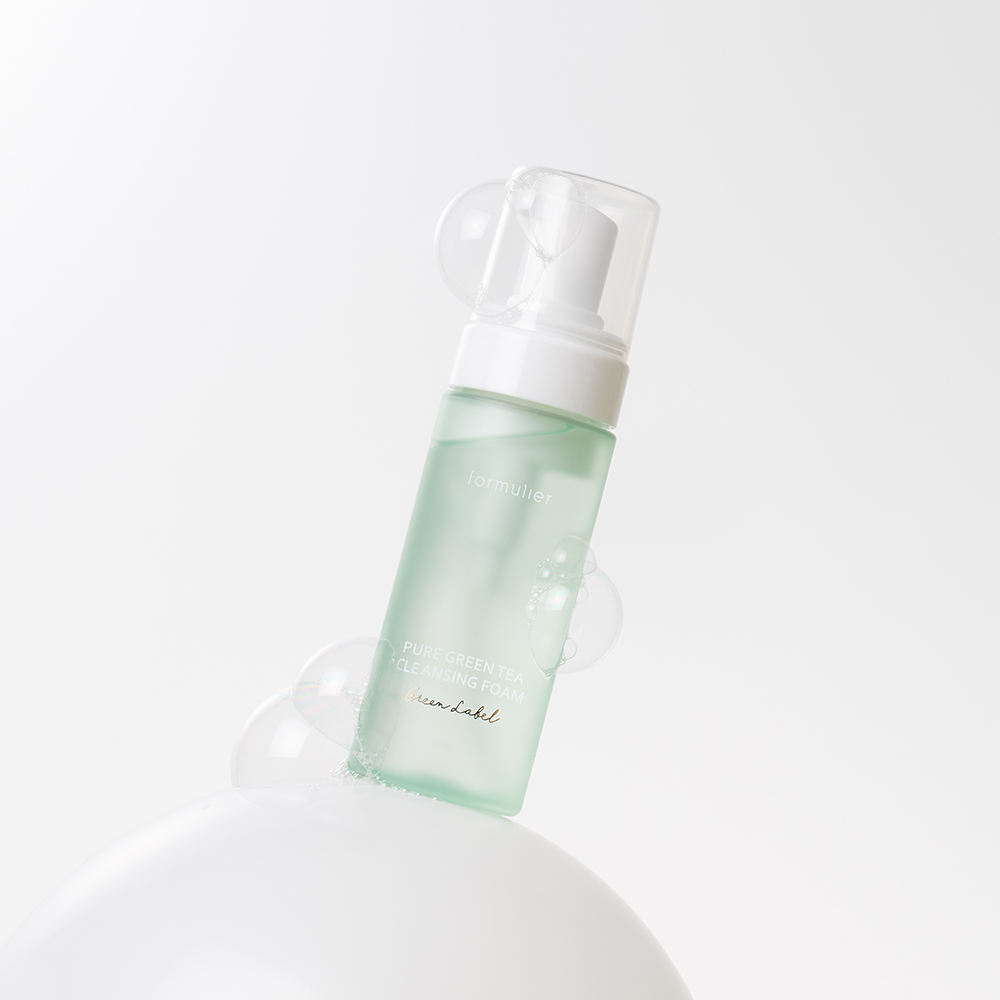 유기농 비건 약산성 버블폼 포뮬리에 퓨어 그린 티 클렌징 폼 150ml, 1개 이미지 4