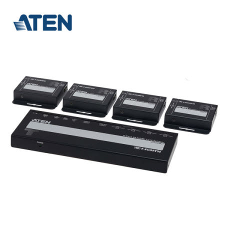 ATEN 수신기 포함 4포트 4K HDMI CAT.6 분배기 VS1824KIT-AT-K