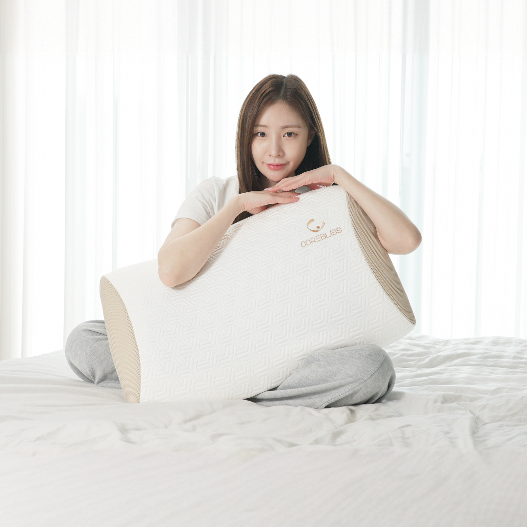 낮은베개 참숯 쿨링 여름 메모리폼 베개 쿨링커버시트 - 상품 이미지