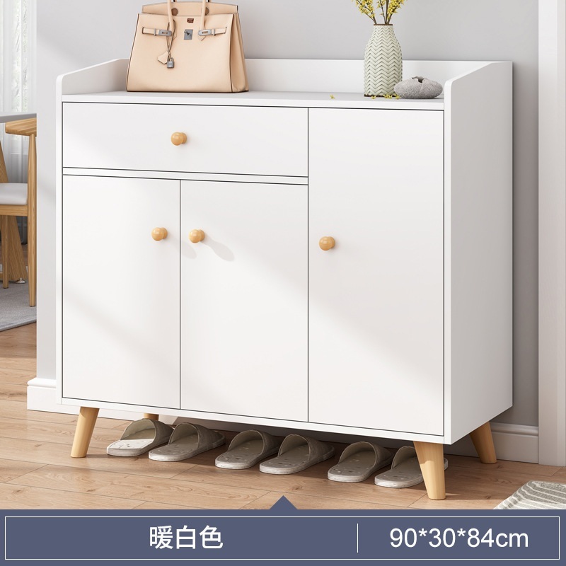 우드신발장 부엌 하부장 현관입구 상판 모던 정리대 서랍  제트 60CM-웜화이트 다층 보관 및 대형 캐비닛 이미지 7