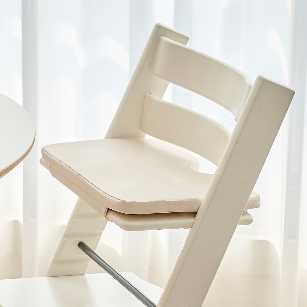 아띠래빗 트립트랩 쿠션 방수 방석 푹신한 아기 유아 식탁 의자 방석 아이보리