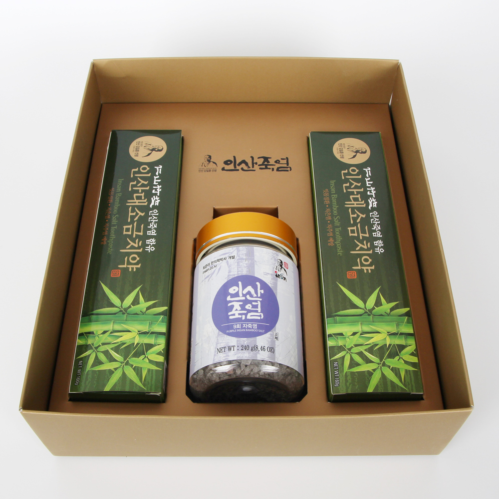 인산죽염 9회 자죽염고체 선물세트 (치약2+자죽염고체240g) - 상세 이미지 3