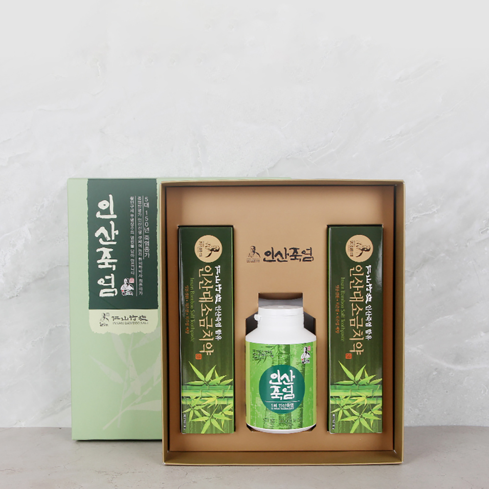 인산죽염 1회 죽염 치약 선물세트 [분말 300g 치약 2개] 이미지 6