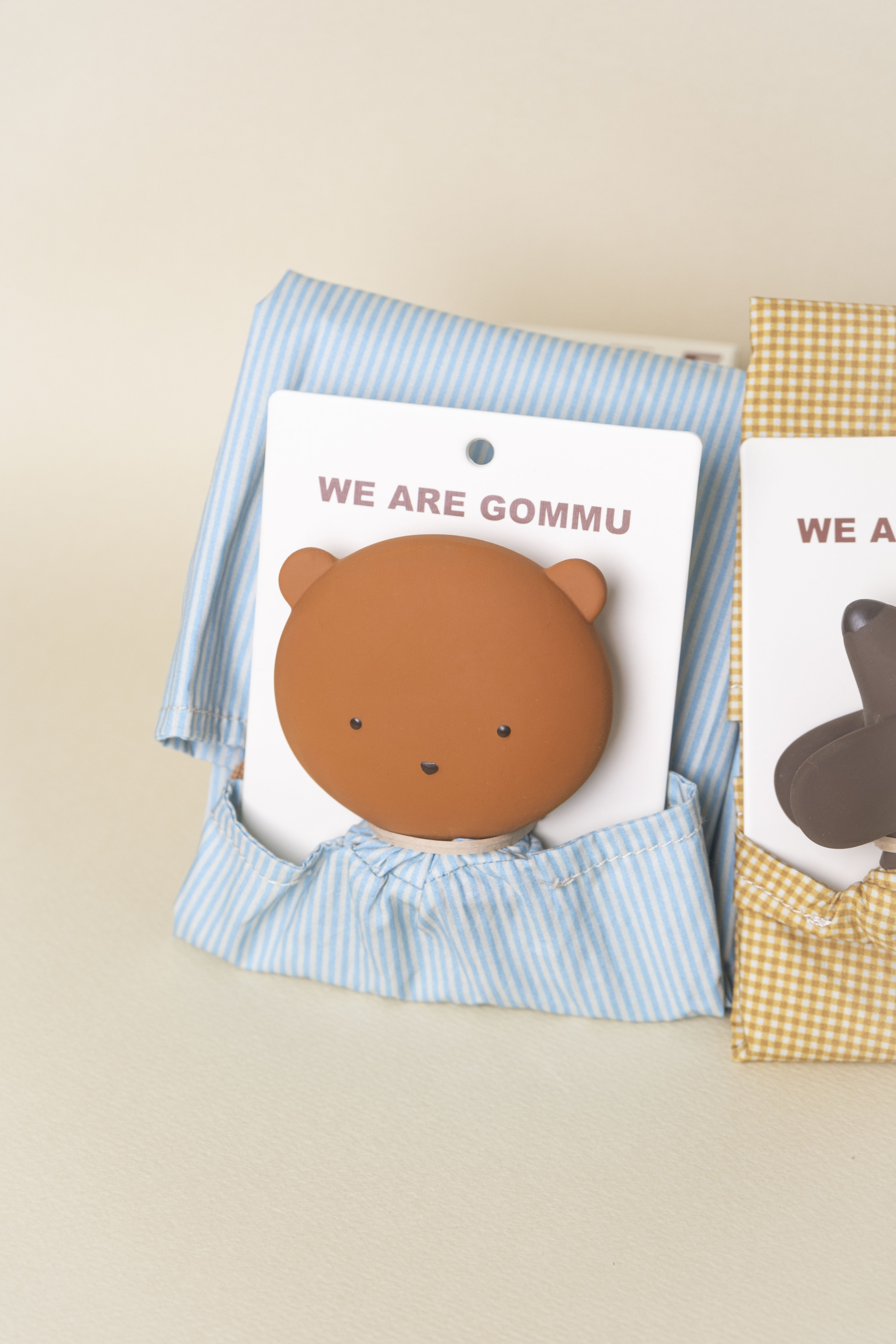 [WE ARE GOMMU]고무 두두베어 미니애착담요 신생아 출산 선물 백일 선물 - 상세 이미지 4