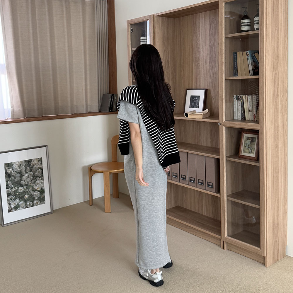 반팔롱원피스 H라인 맥시 빅사이즈