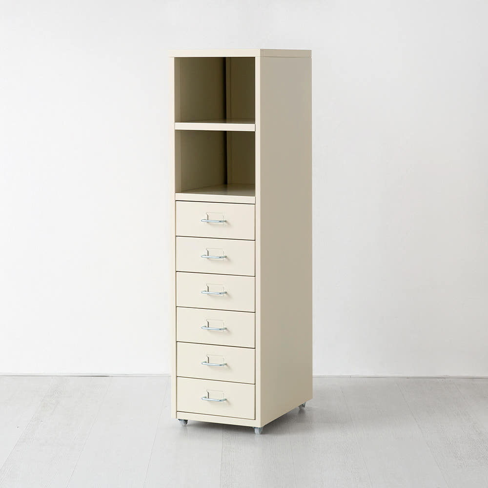 피하 높은 서랍장 280x410x1095mm, 6단, 크림 2674.1621 - 상세 이미지 2