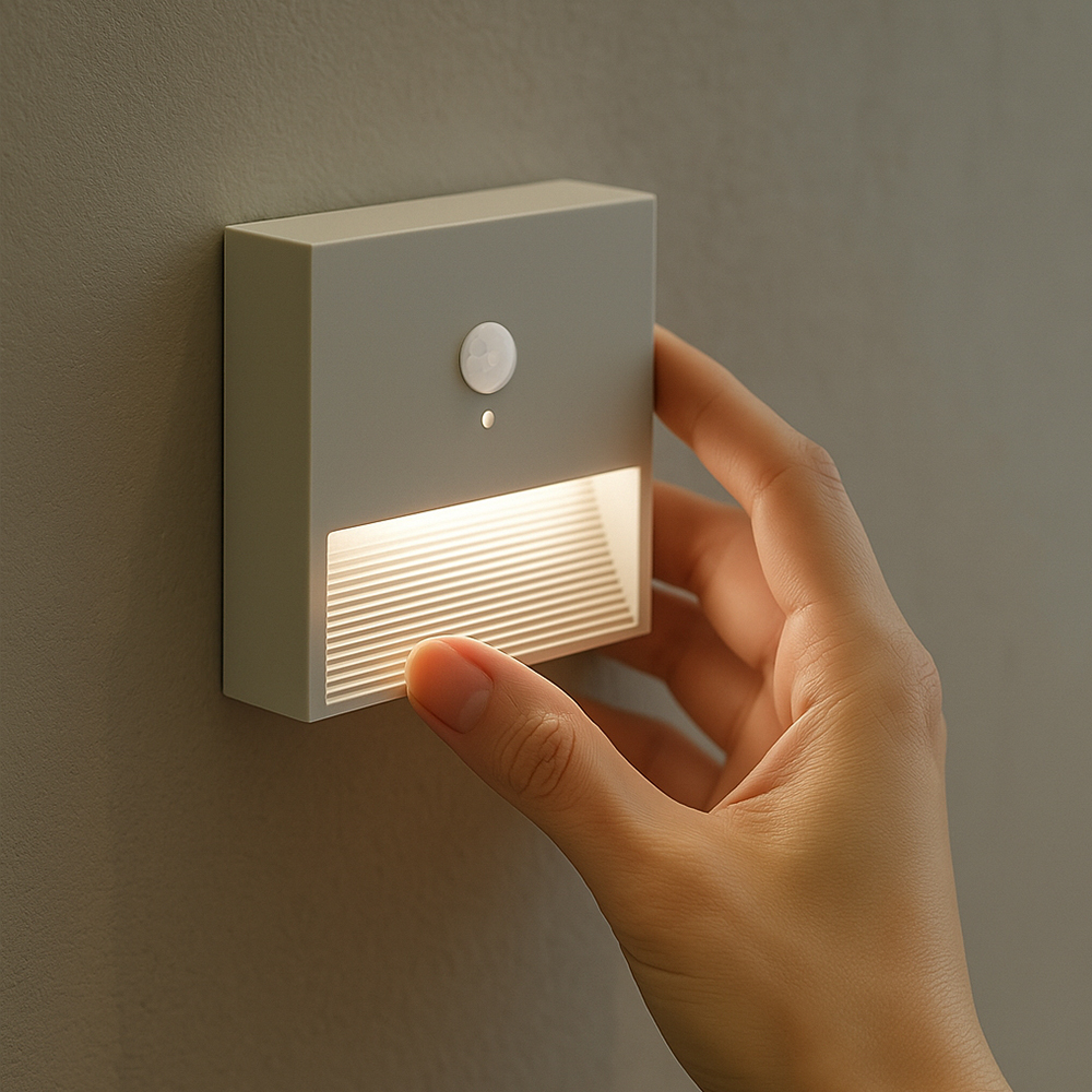 파카이라이트 플리츠 센서등 무타공 무선 배터리형 LED 화장실 발목등 현관 센스등 시리즈