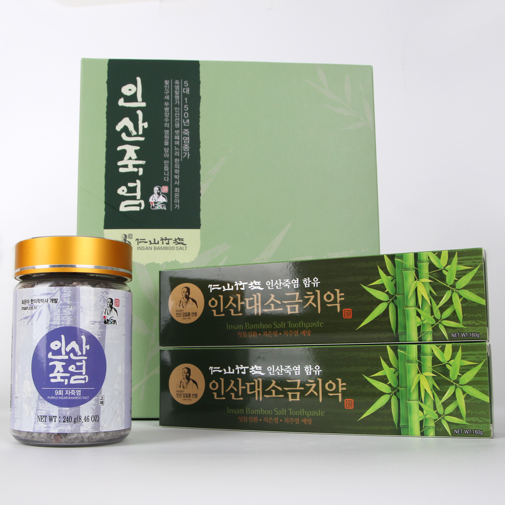 인산죽염 9회 자죽염고체 선물세트 (치약2+자죽염고체240g) - 상세 이미지 4