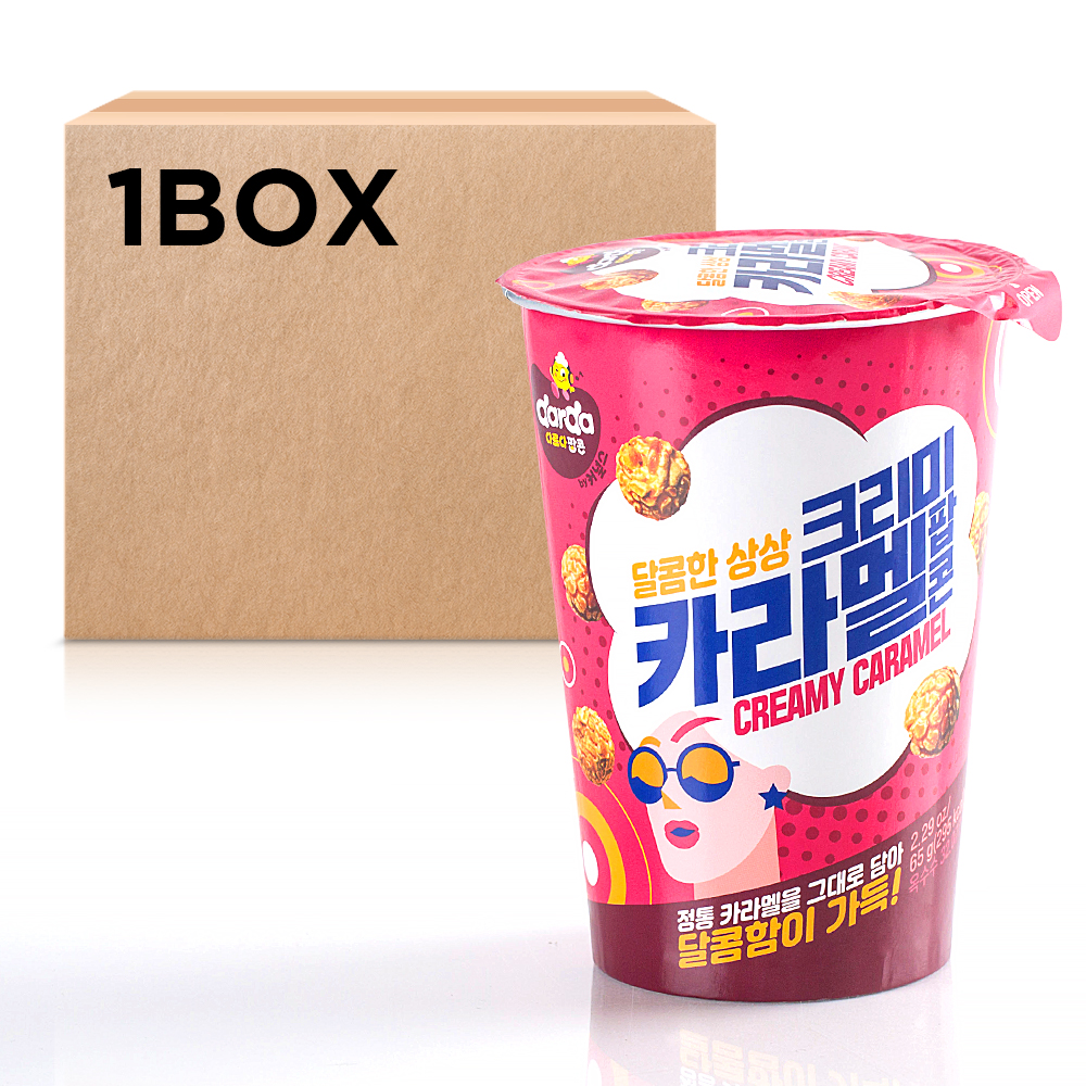 제이앤이 다르다 크리미 카라멜팝콘 65g 12입 - 상품 이미지