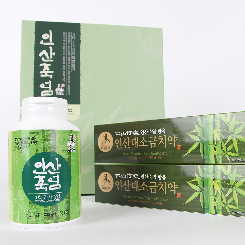 인산죽염 1회 죽염 치약 선물세트 [분말 300g 치약 2개] - 상세 이미지 3