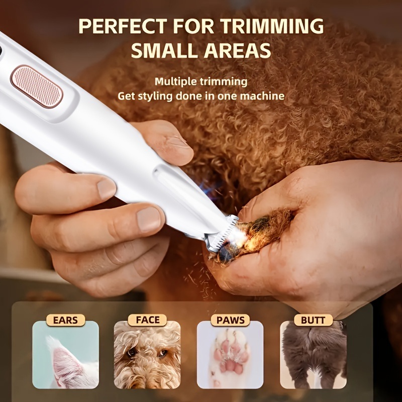 반려동물 발 털 깎는 기계 18mm 블레이드 LED 보조등 강아지 이발도구 이미지 8