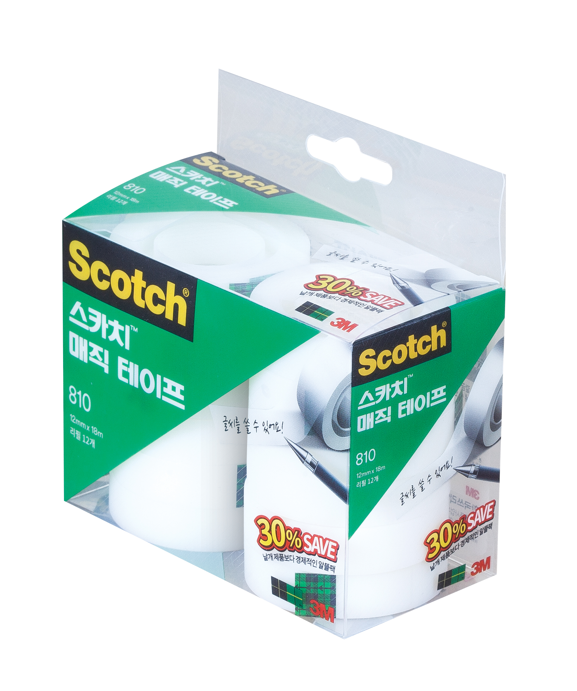 3M 스카치 매직테이프 세이빙팩 810R-12(12X18) - 상품 이미지