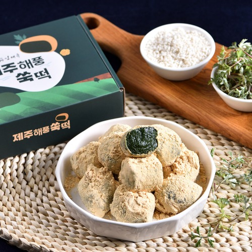 김재규명장 제주바닷바람 인절미쑥떡 800g - 상품 이미지
