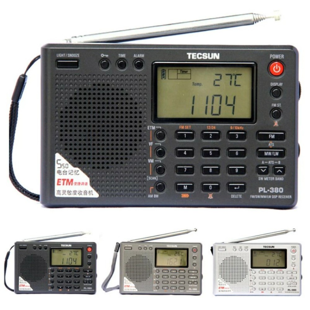 TECSUN 단파 라디오 AM FM 고감도수신기 최신 DSP처리기능 일본 PL-380 - 상품 이미지