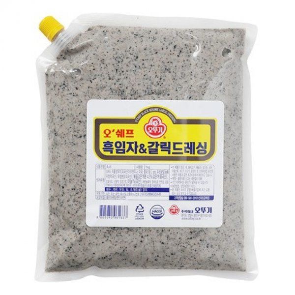 오뚜기 오쉐프 흑임자갈릭드레싱 1KG 샐러드 소스 대용량 업소용 - 상품 이미지