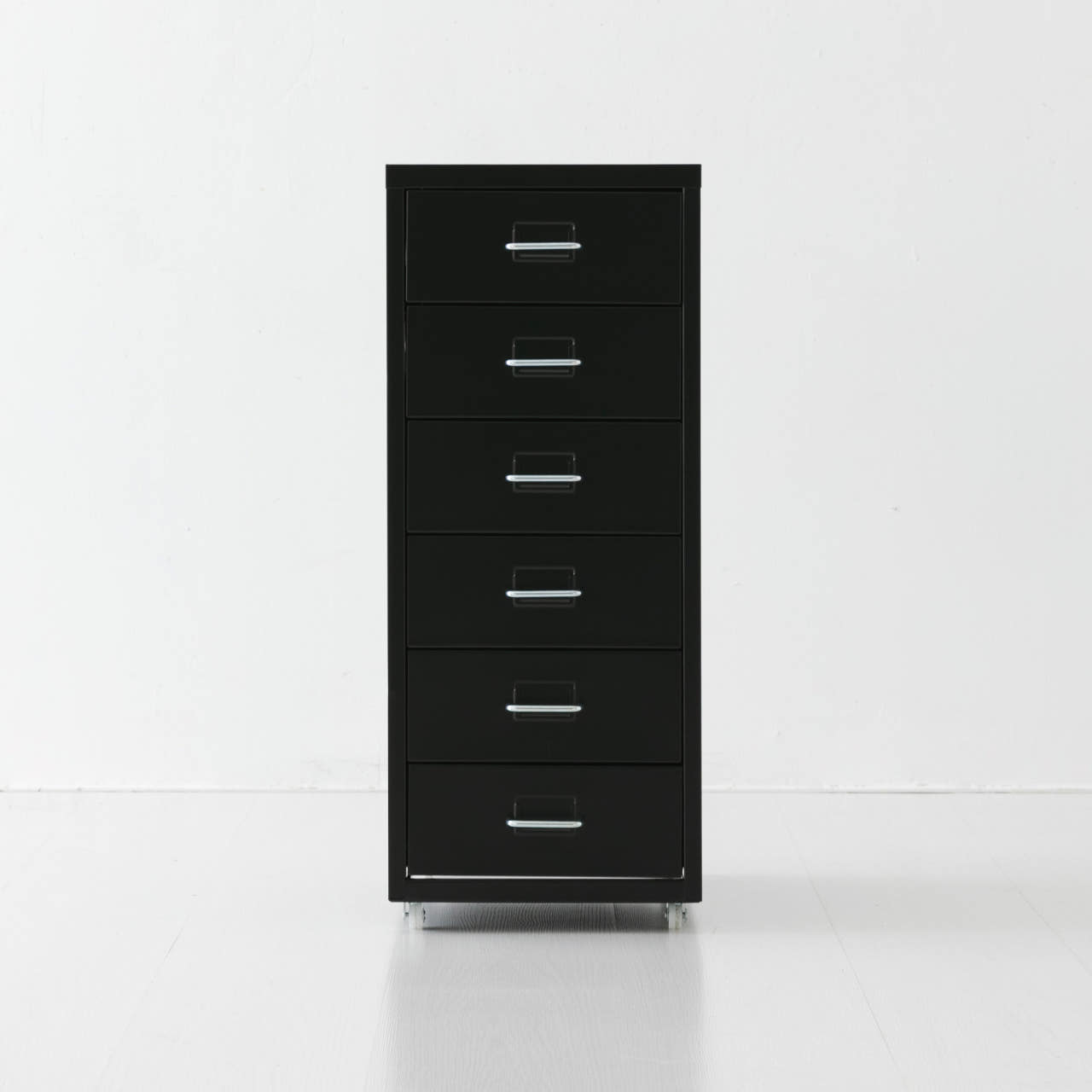 피하 서랍장 280x410x685mm, 6단, 블랙 6501.4924 - 메인 이미지