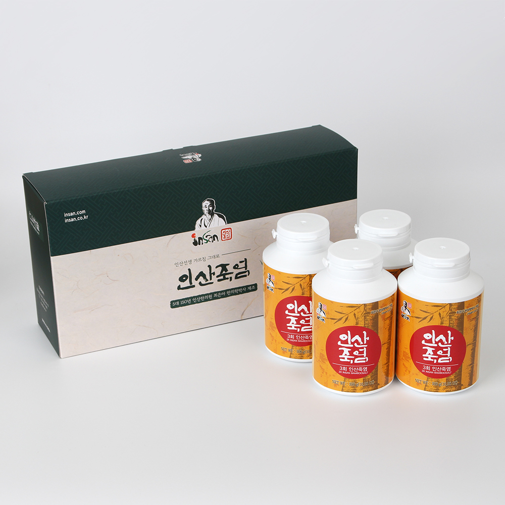 인산죽염 3회 죽염 분말 300g 4개 선물세트 - 상세 이미지 3