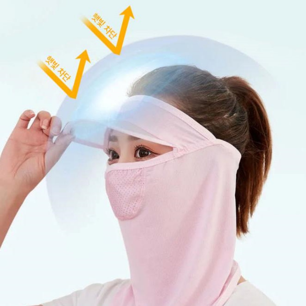 앞면마스크 러닝 입뚫린 여성 슬림핏 쿨목토시 얼굴 기미 방지 가리는 이미지 8