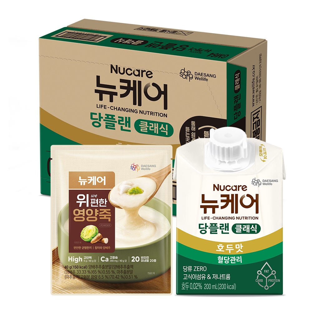 대상웰라이프 뉴케어 당플랜균형영양식 호두맛 클래식 1박스,위(we)편한 영양죽 1포 : 비비정 뷰티