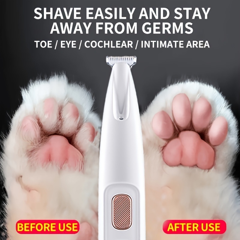 반려동물 발 털 깎는 기계 18mm 블레이드 LED 보조등 강아지 이발도구 - 상세 이미지 2