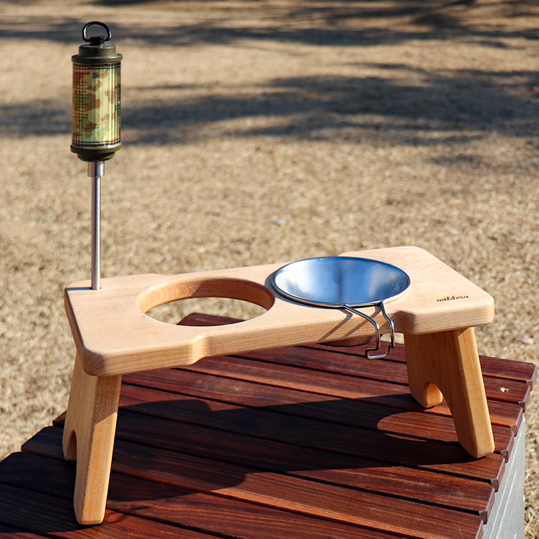 윌데라 강아지 밥그릇 휴대용 물그릇 캠핑 애견 원목 고양이 식기