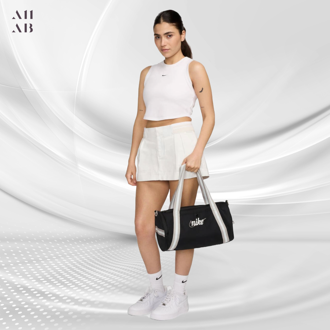 [국내매장판] 나이키 짐 클럽 더플백 헬스 운동 여행용 트레이닝 망치 가방 13L, 블랙그레이