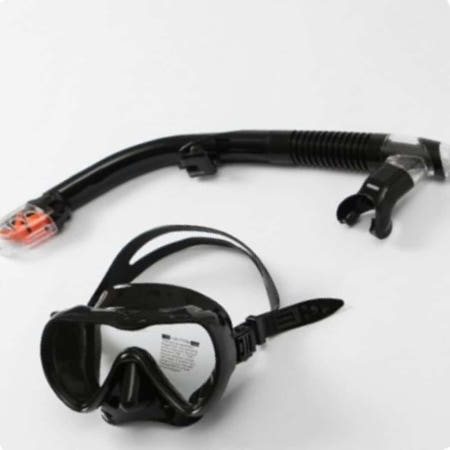 [AGT협력사]UZ 스노클장비 수영용품 수영훈련 스노클링마스크 아로마 물놀이 스노클링 세트 블랙