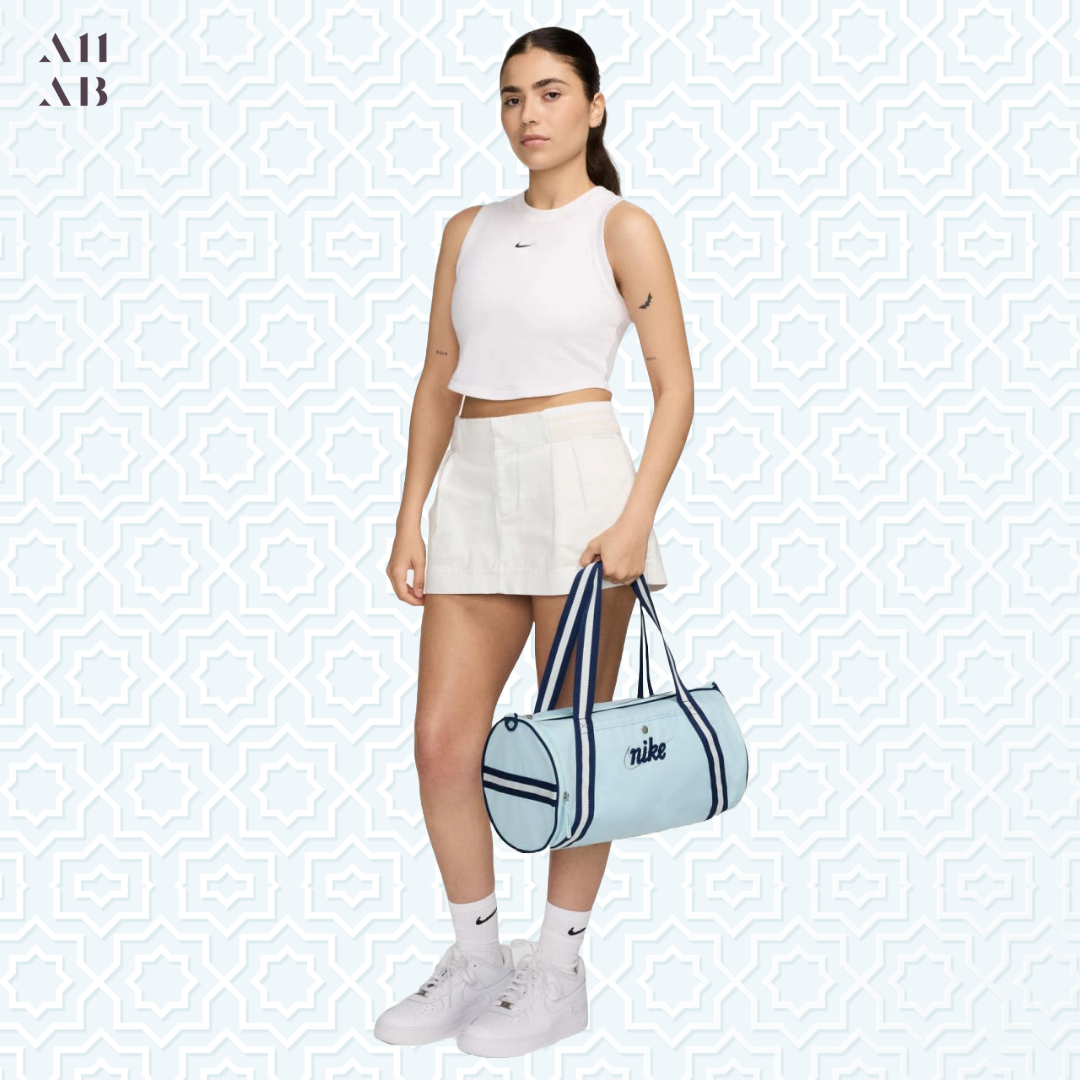 [국내매장판] 나이키 짐 클럽 더플백 헬스 운동 여행용 트레이닝 망치 가방 13L, 스카이블루