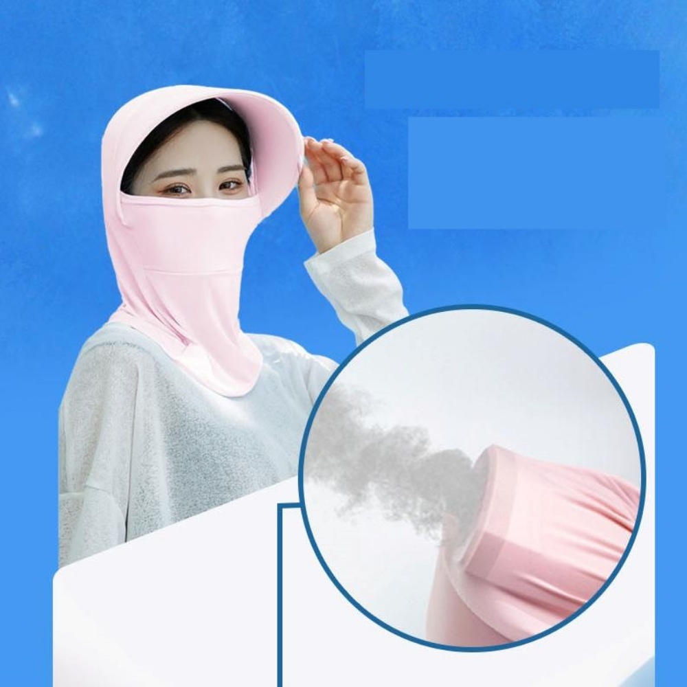 앞면마스크 러닝 입뚫린 여성 슬림핏 쿨목토시 얼굴 기미 방지 가리는 - 상품 이미지