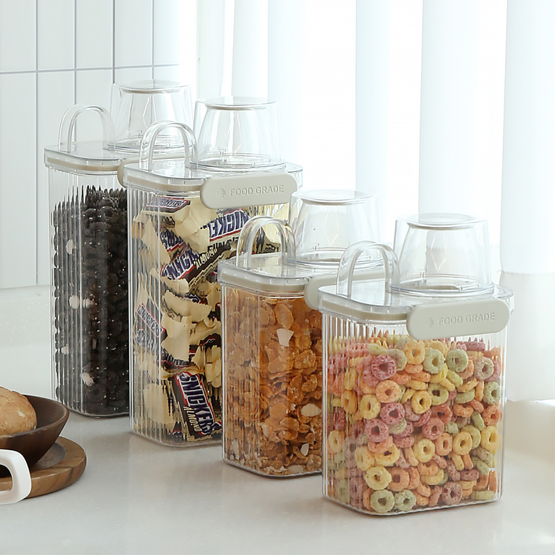 [단독]1+1 메종치비네 4중 밀폐 투명 잡곡통 쌀통 1300ml