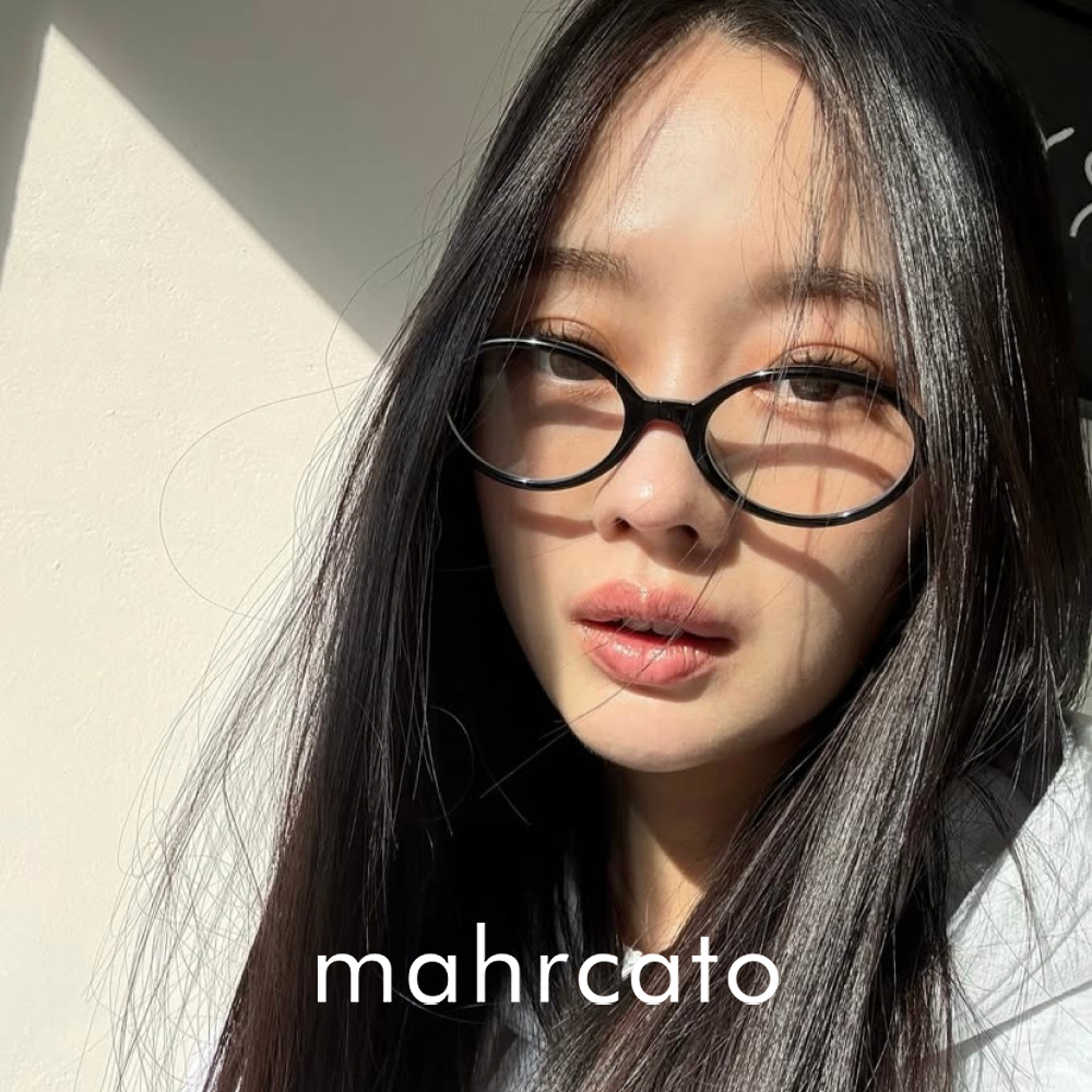 마르카토 안경 사라 호피 블랙 빈티지 타원 오벌 여자 긱시크 얇은 뿔테 컬렉션 - 상세 이미지 4